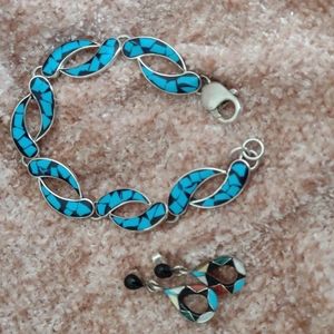 925 silver earrings and bracelet